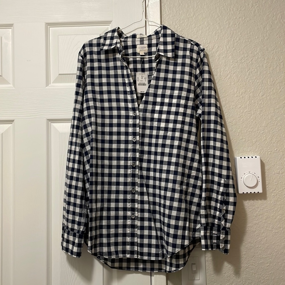 J. Crew Boy Fit Checkered Button Down